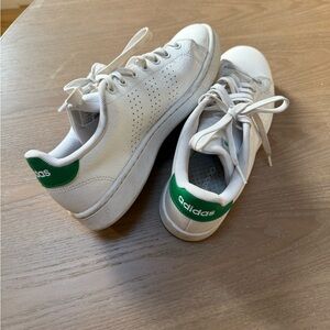Adidas Classic White and Green Shoes